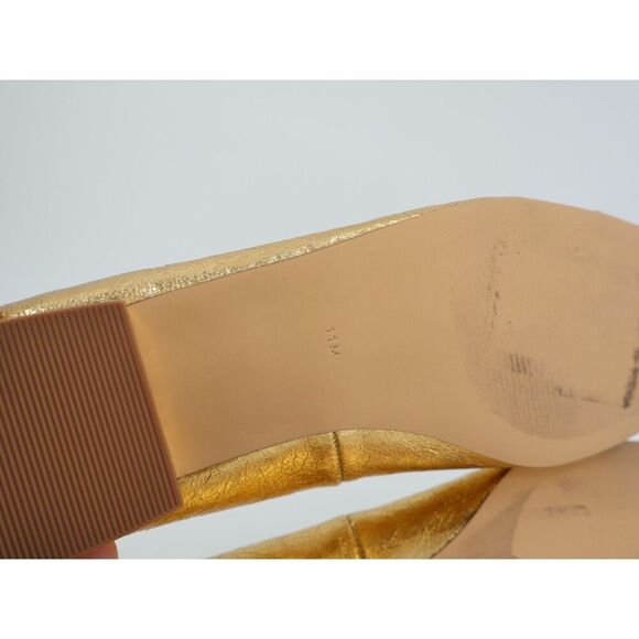 Steve Madden Blair Ballet Flats Size 11M Gold Black Cap Toe Slip On Shoes - Picture 10 of 12